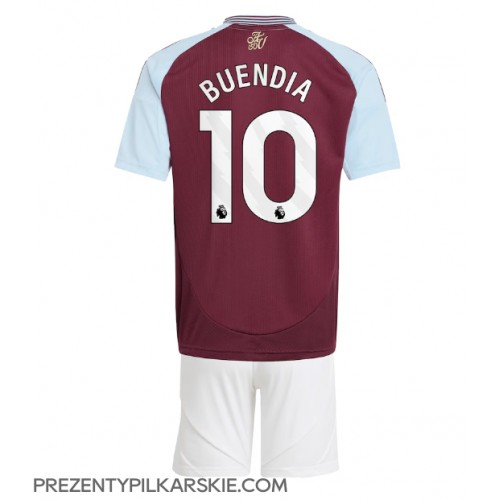 Stroje piłkarskie Aston Villa Emiliano Buendia #10 Koszulka Podstawowej dla dzieci 2024-25 Krótki Rękaw (+ szorty)